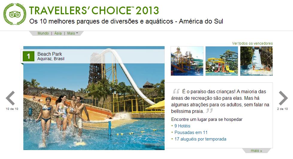Beach Park foi escolhido o melhor parque de diversões da América do Sul.